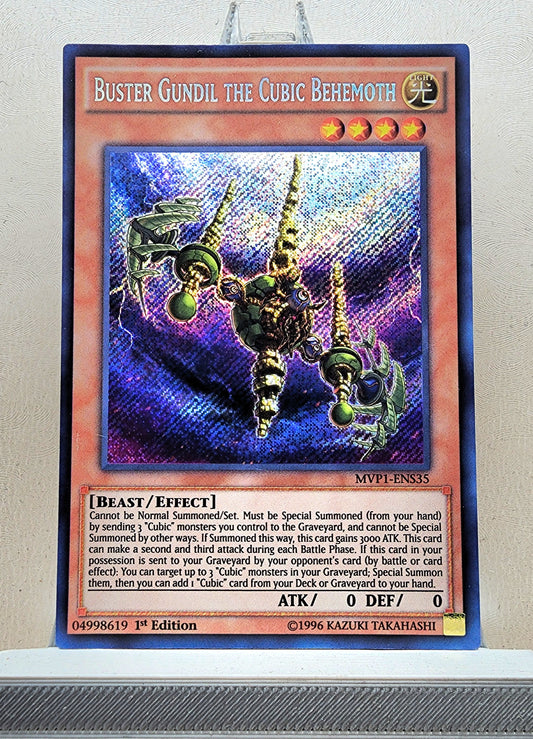 Yugioh! 1x Buster Gundil the Cubic Behemoth (MVP1 - Secret Rare) 1st Edition