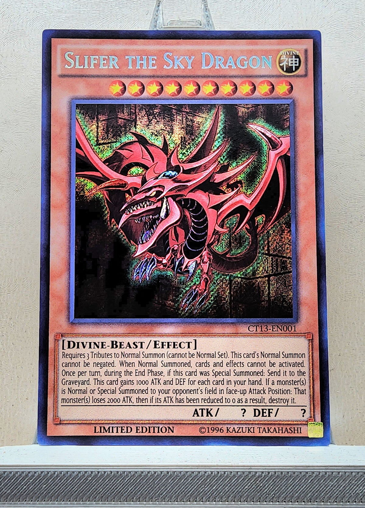 Yugioh! 1x Slifer the Sky Dragon (CT13 - Secret Rare) Limited Edition