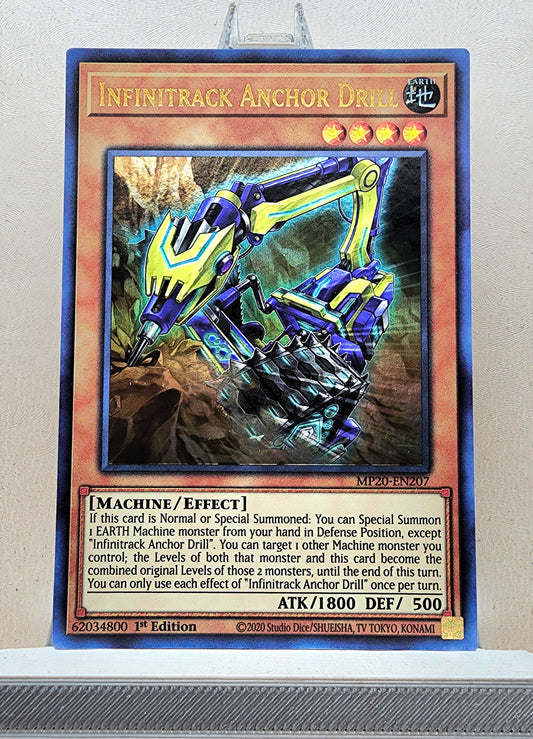 Yugioh! 1x Infinitrack Anchor Drill (MP20 - Ultra Rare) 1st Edition