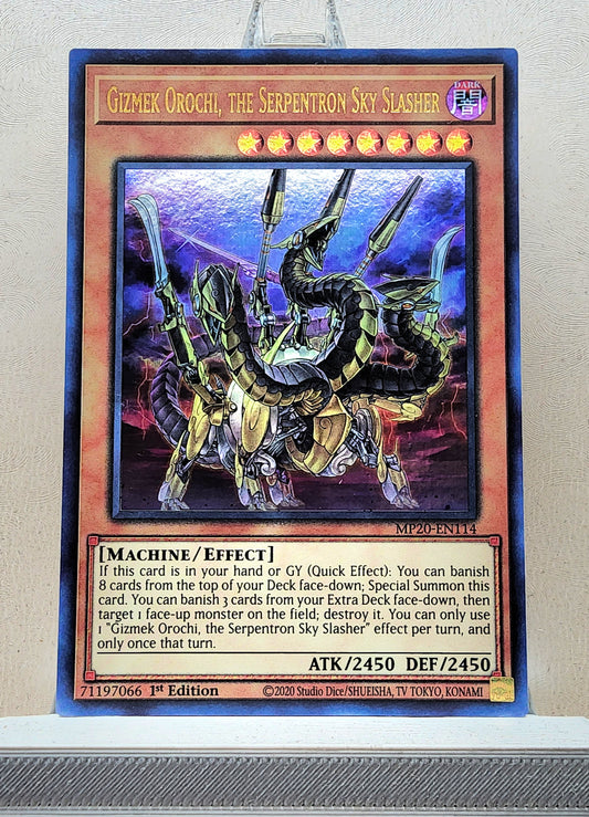 Yugioh! 1x Gizmek Orochi, the Serpentron Sky Slasher (MP20 - Ultra Rare) 1st Edition