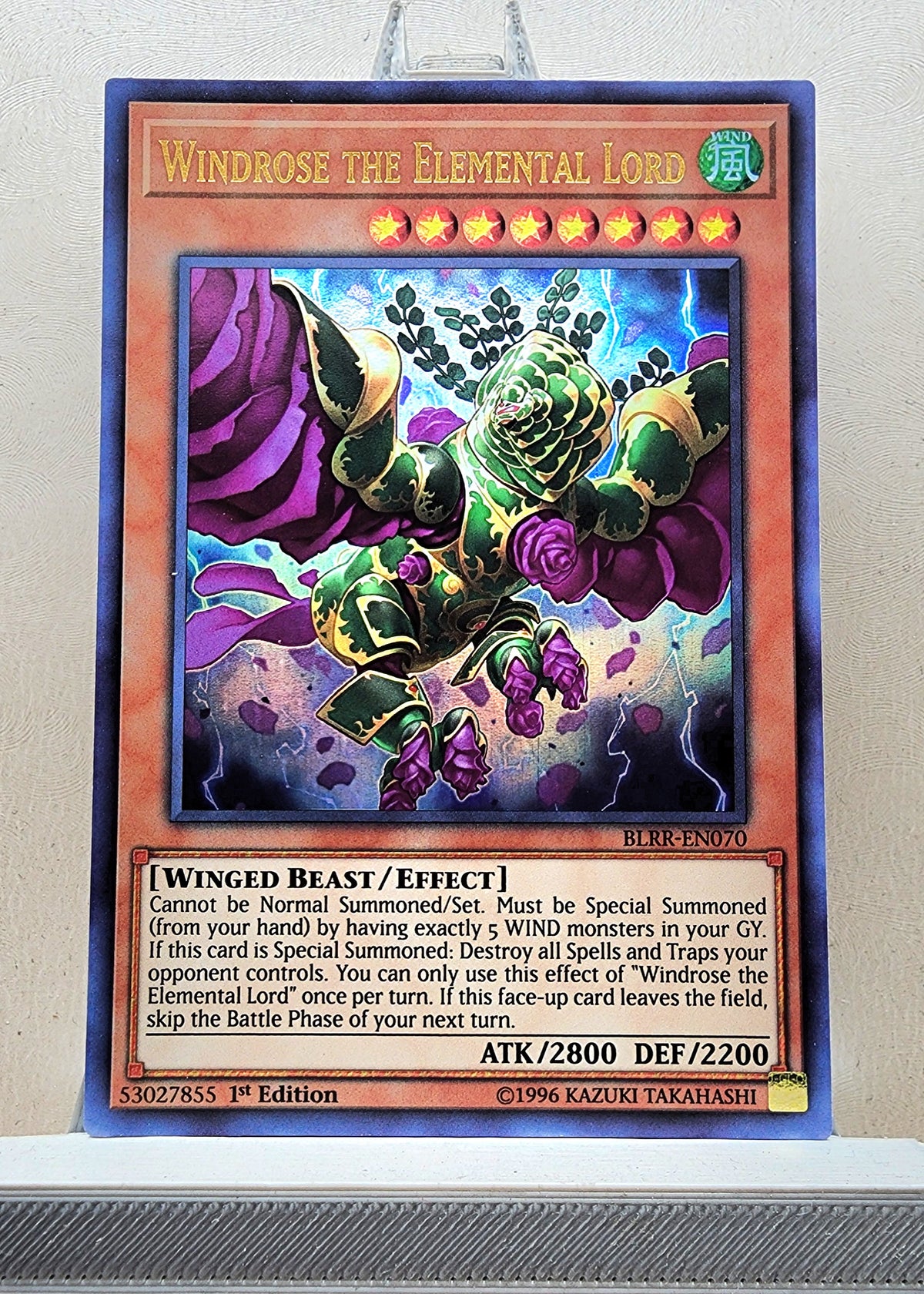 Yugioh! 1x Windrose the Elemental Lord (BLRR - Ultra Rare) 1st Edition