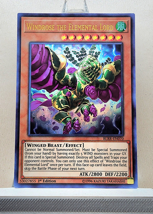Yugioh! 1x Windrose the Elemental Lord (BLRR - Ultra Rare) 1st Edition