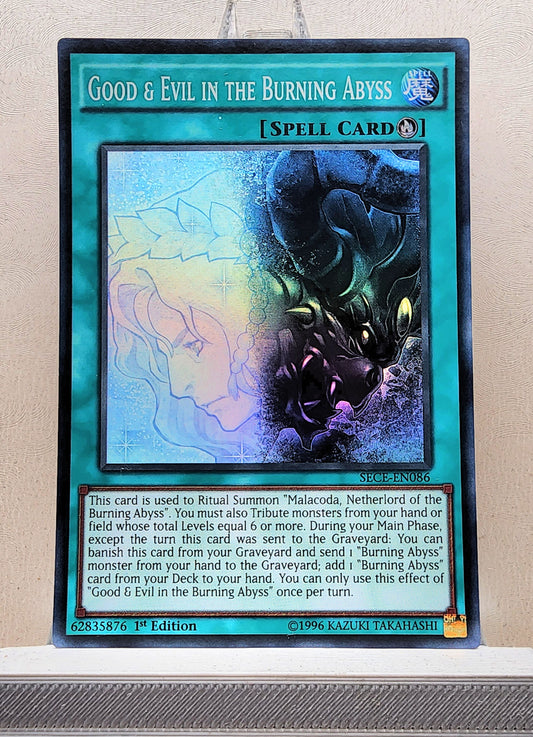 Yugioh! 1x Good & Evil in the Burning Abyss (SECE - Super Rare) 1st Edition
