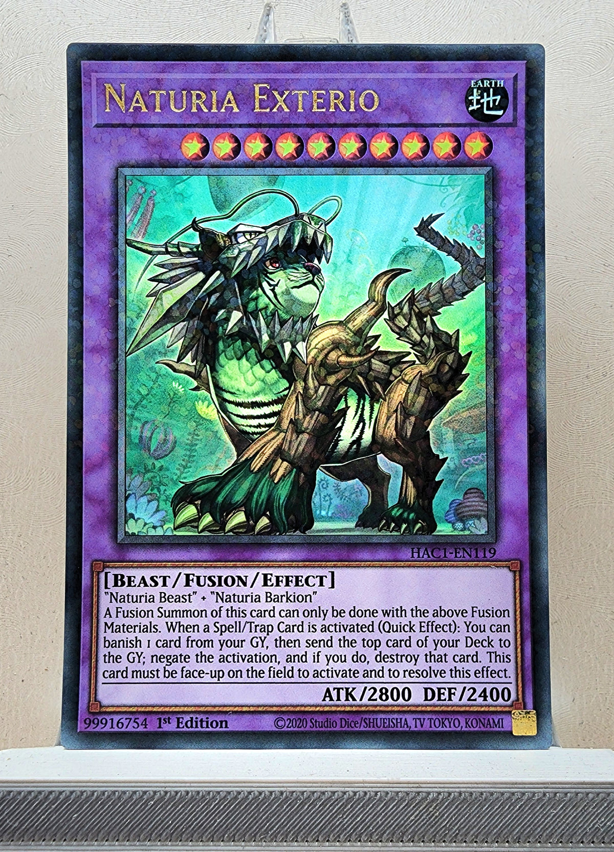 Yugioh! 1x Naturia Exterio (HAC1 - Duel Terminal Ultra Parallel Rare) 1st Edition