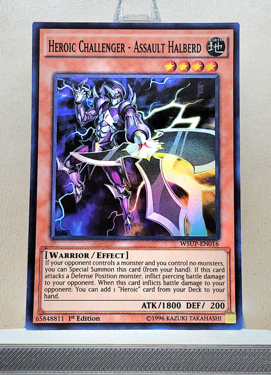 Yugioh! 1x Heroic Challenger - Assault Halberd (WSUP - Super Rare) 1st Edition