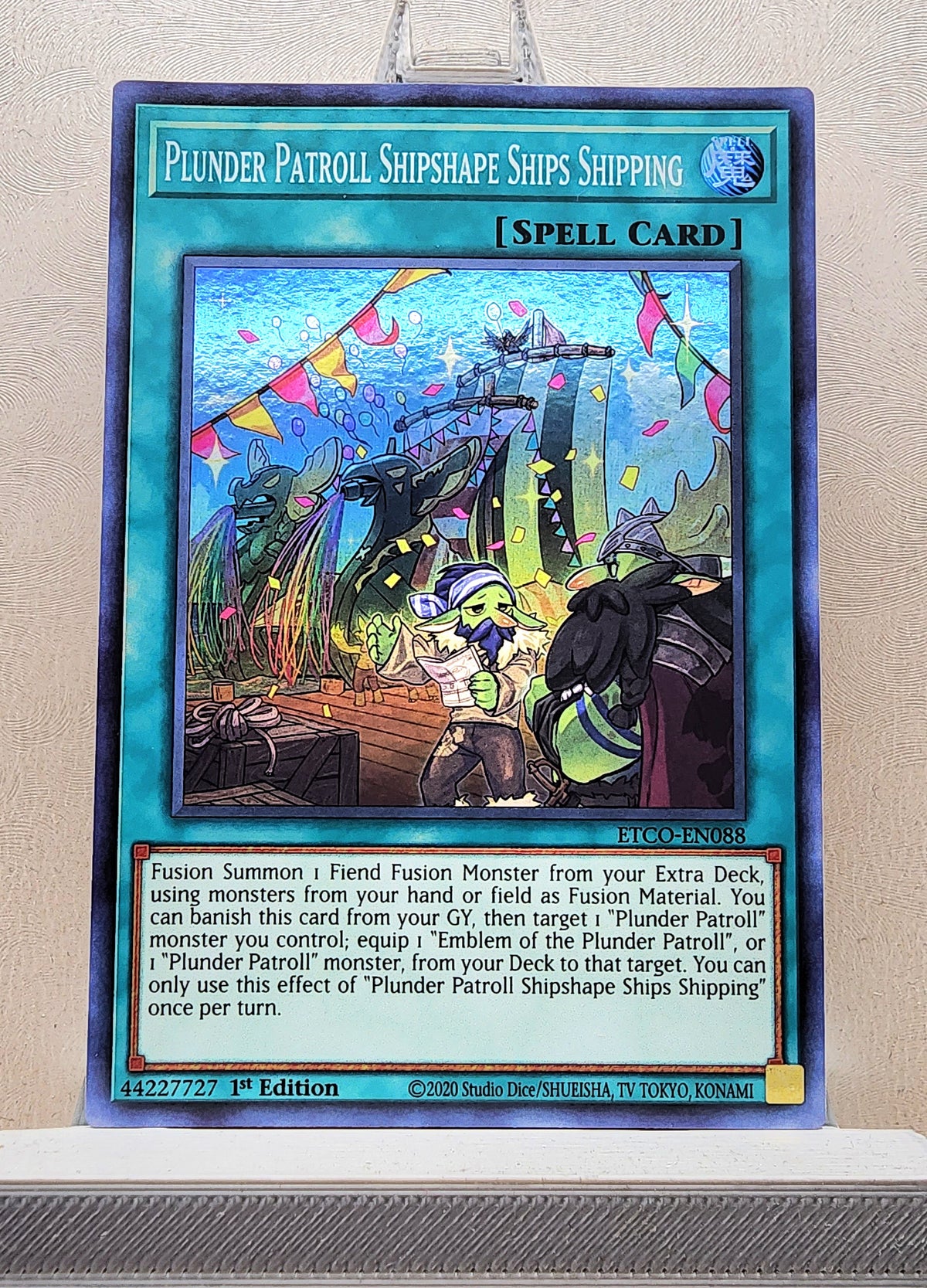 Yugioh! 1x Plunder Patroll Shipshape Ships Shipping (ETCO - Super Rare) 1st Edition