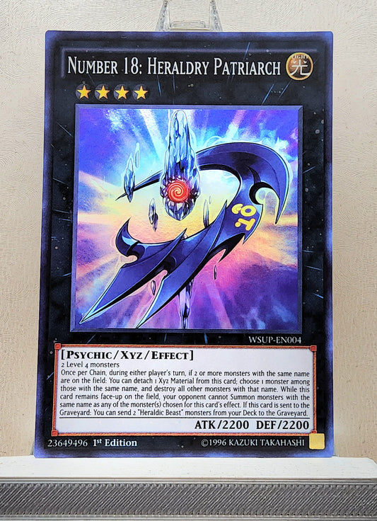 Yugioh! 1x Number 18: Heraldry Patriarch (WSUP - Super Rare) 1st Edition