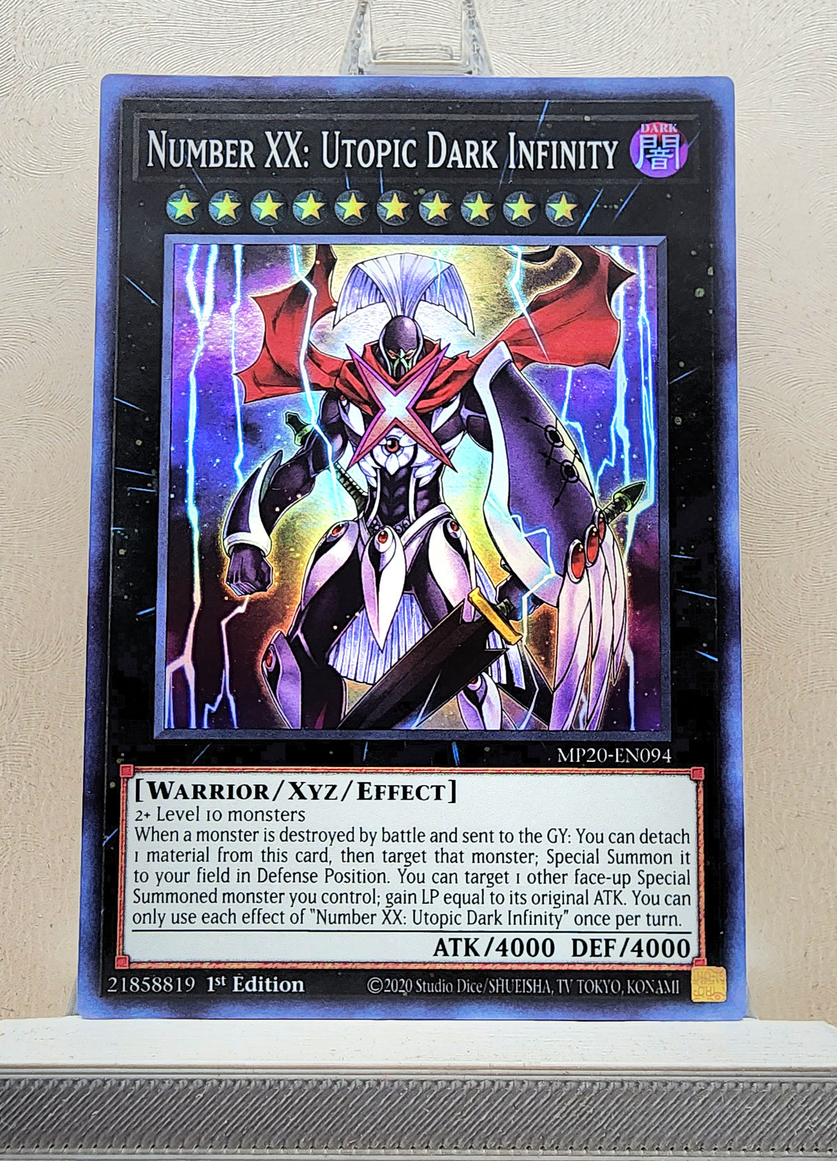 Yugioh! 1x Number XX: Utopic Dark Infinity (MP20 - Super Rare) 1st Edition