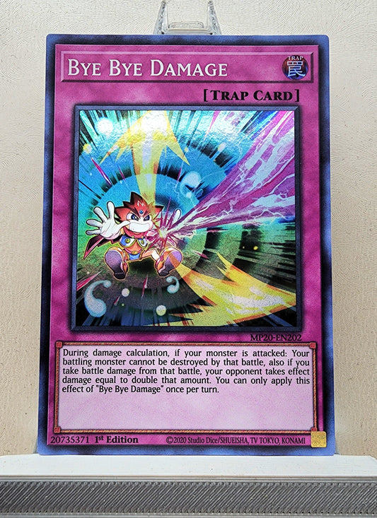 Yugioh! 1x Bye Bye Damage (MP20 - Super Rare) 1st Edition