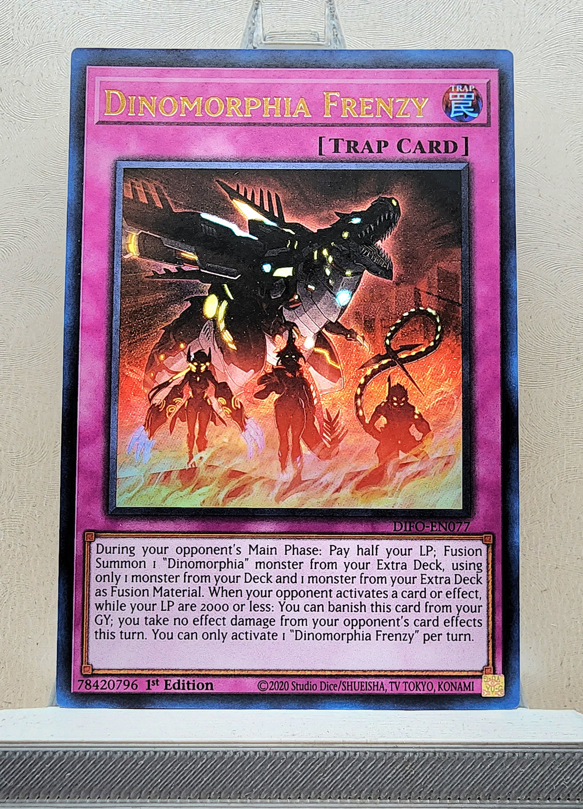 Yugioh! 1x Dinomorphia Frenzy (DIFO - Ultra Rare) 1st Edition