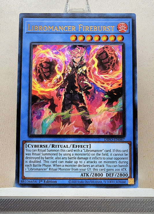Yugioh! 1x Libromancer Fireburst (DIFO - Ultra Rare) 1st Edition