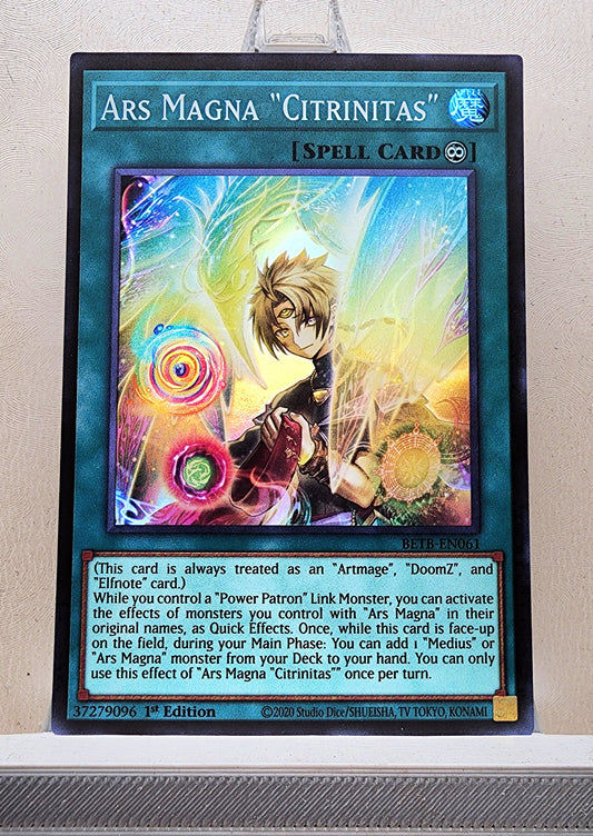 Yugioh! 1x Ars Magna Citrinitas (BETB - Super Rare) 1st Edition