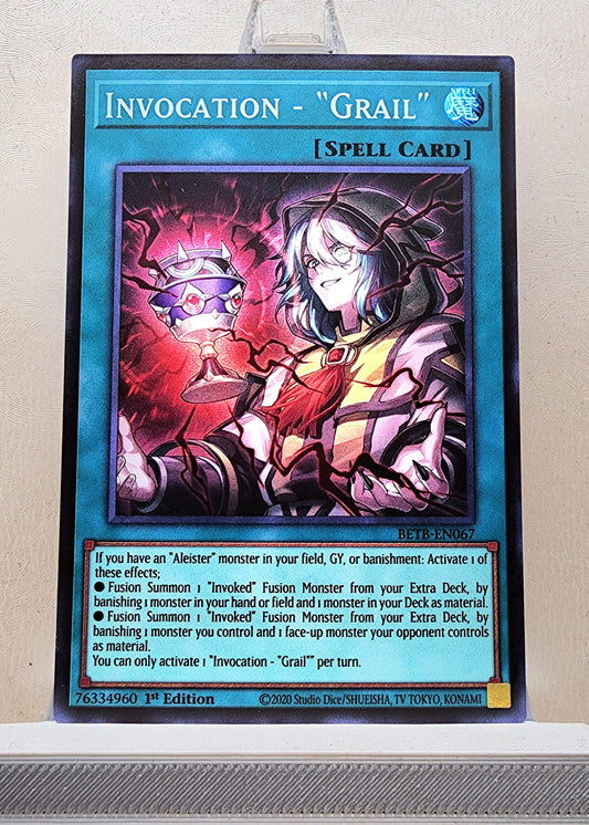 Yugioh! 1x Invocation - Grail (BETB - Super Rare) 1st Edition