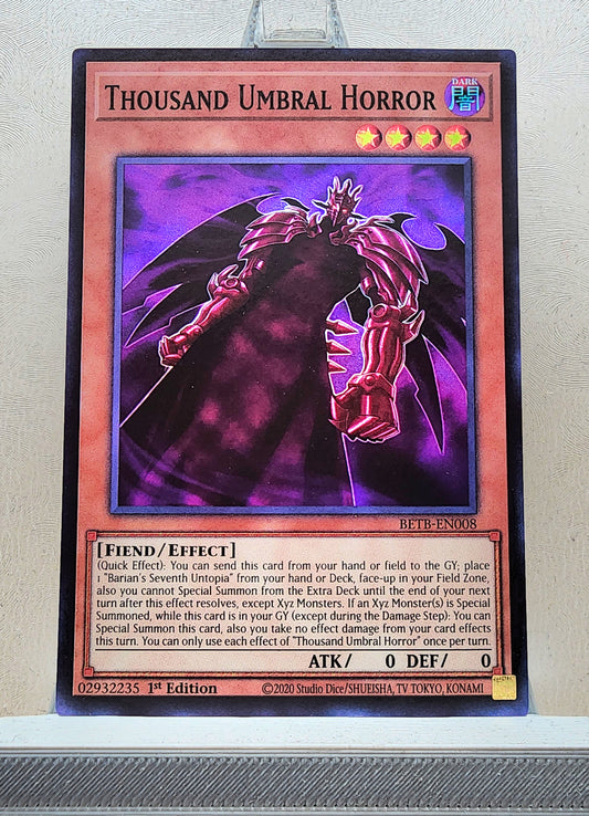 Yugioh! 1x Thousand Umbral Horror (BETB - Super Rare) 1st Edition