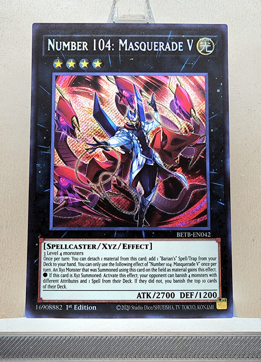 Yugioh! 1x Number 104: Masquerade V (BETB - Secret Rare) 1st Edition