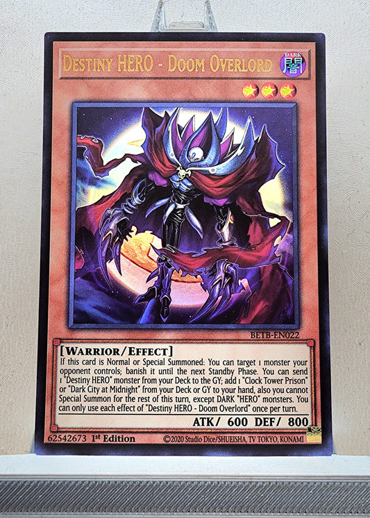 Yugioh! 1x Destiny HERO - Doom Overlord (BETB - Ultra Rare) 1st Edition
