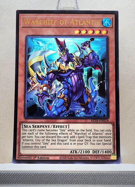 Yugioh! 1x Warchief of Atlantis (BETB - Ultra Rare) 1st Edition