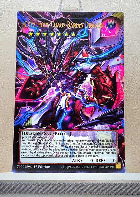 Yugioh! 1x CXyz Hope Chaos Barian Dragon Extended Art (BETB - Ultra Rare) 1st Edition
