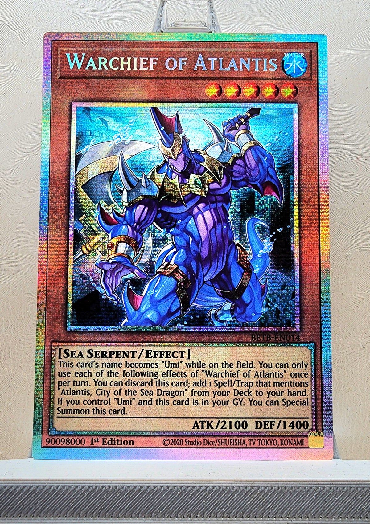 Yugioh! 1x Warchief of Atlantis (BETB - Starlight Rare) 1st Edition