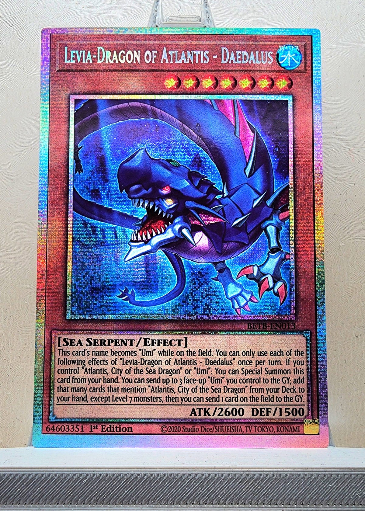 Yugioh! 1x Levia-Dragon of Atlantis - Daedalus (BETB - Starlight Rare) 1st Edition