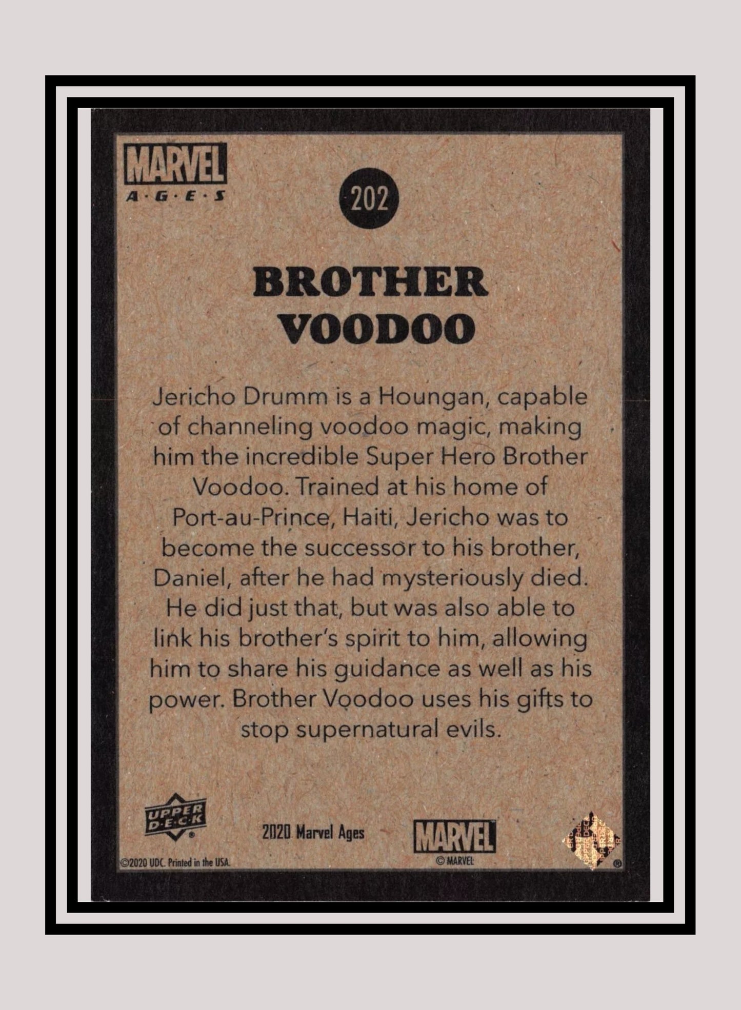 Marvel! 1x Brother Voodoo - Base (#202 - 2020 Upper Deck Marvel Ages)