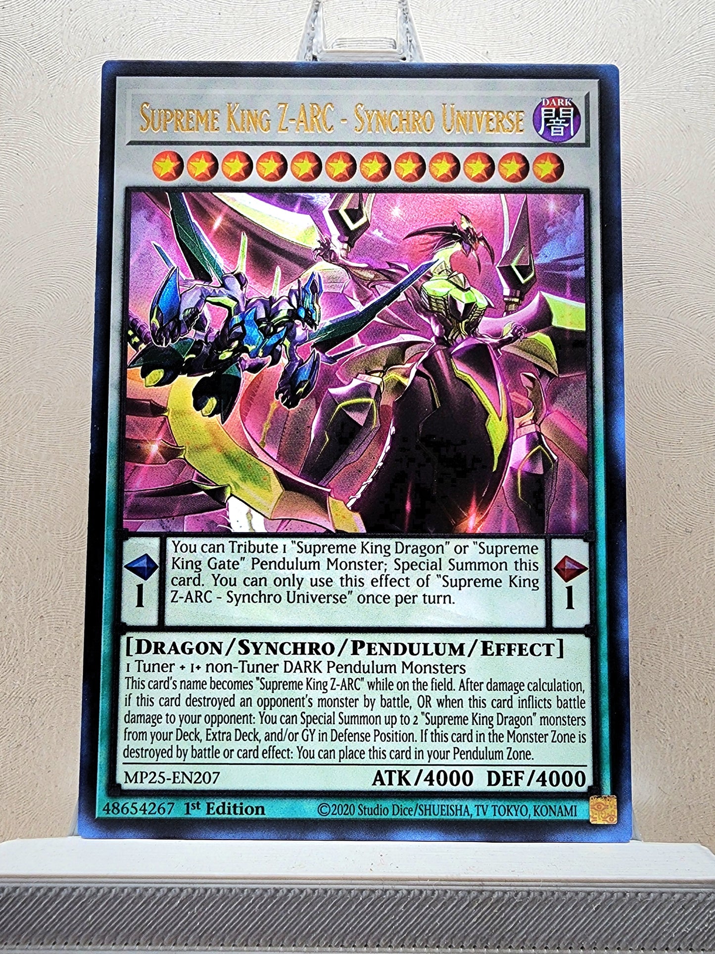 Yugioh! 1x Supreme King Z-ARC - Synchro Universe (MP25 - Ultra Rare) 1st Edition