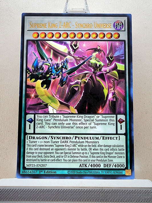 Yugioh! 1x Supreme King Z-ARC - Synchro Universe (MP25 - Ultra Rare) 1st Edition