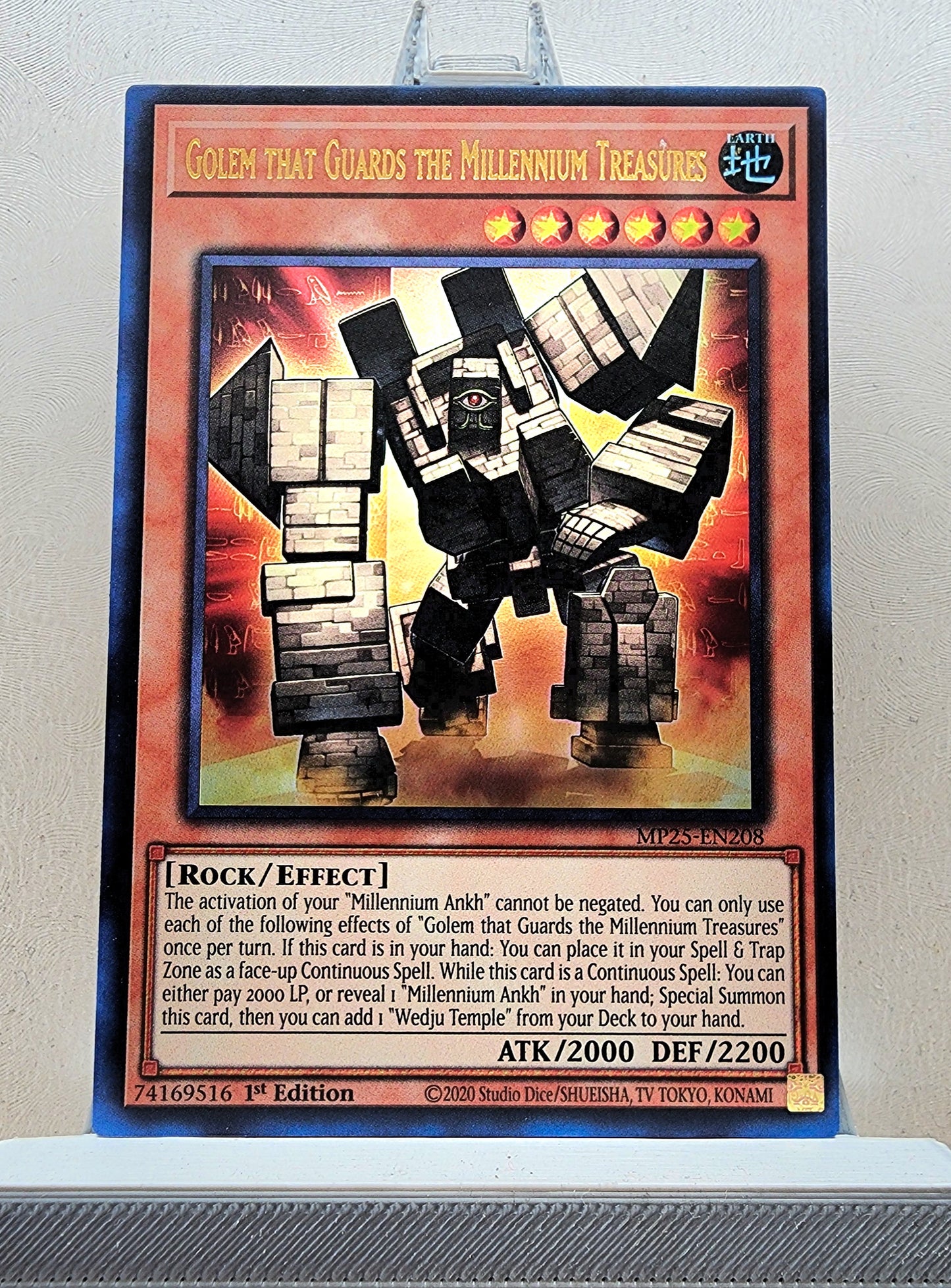 Yugioh! 1x Golem that Guards the Millennium Treasures (MP25 - Ultra Rare) 1st Edition