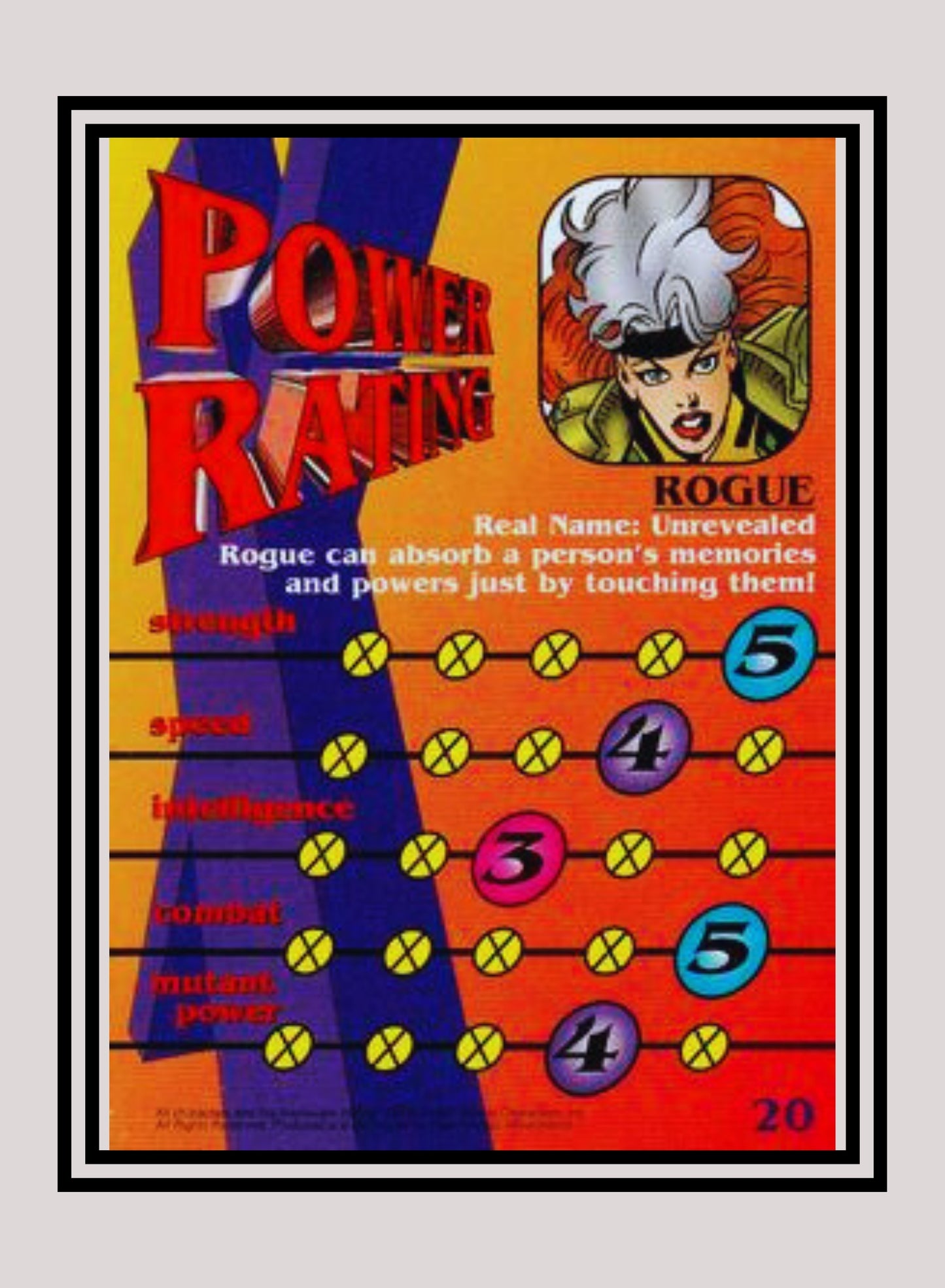 Marvel! 1x Rogue - Base (#20 - 1997 Fleer X-Men International)