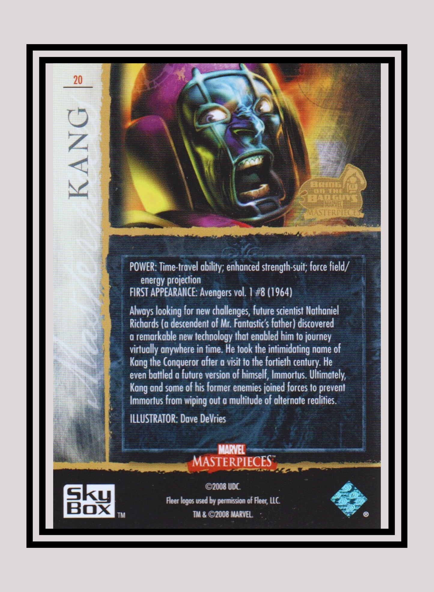 Marvel! 1x Kang - Base (#20 - 2008 Upper Deck Marvel Masterpieces Series 3)