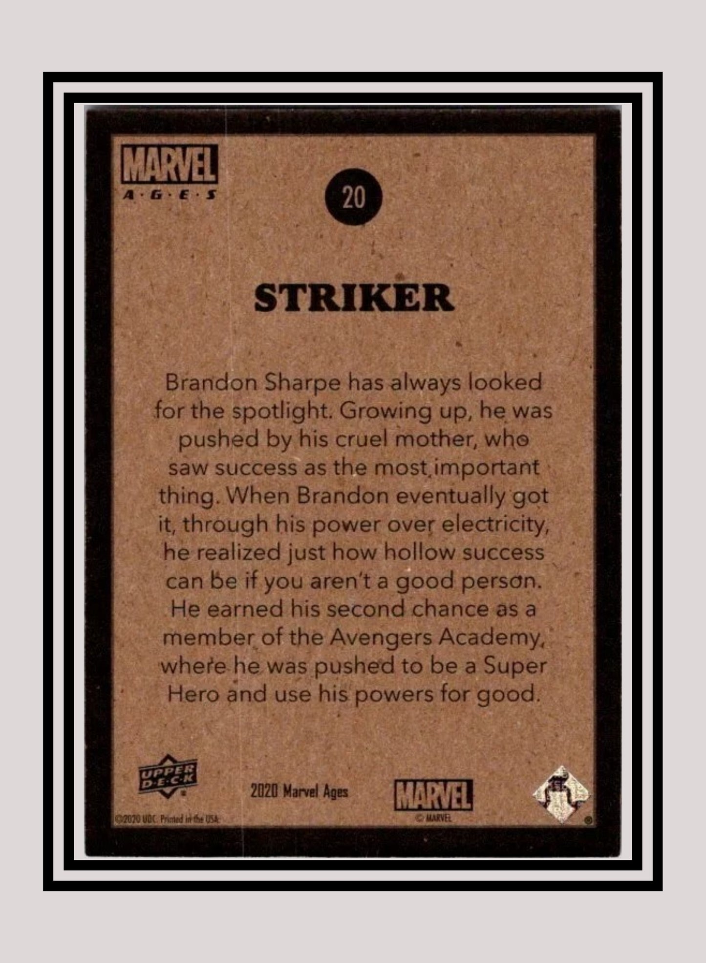 Marvel! 1x Striker - Base (#020 - 2020 Upper Deck Marvel Ages)