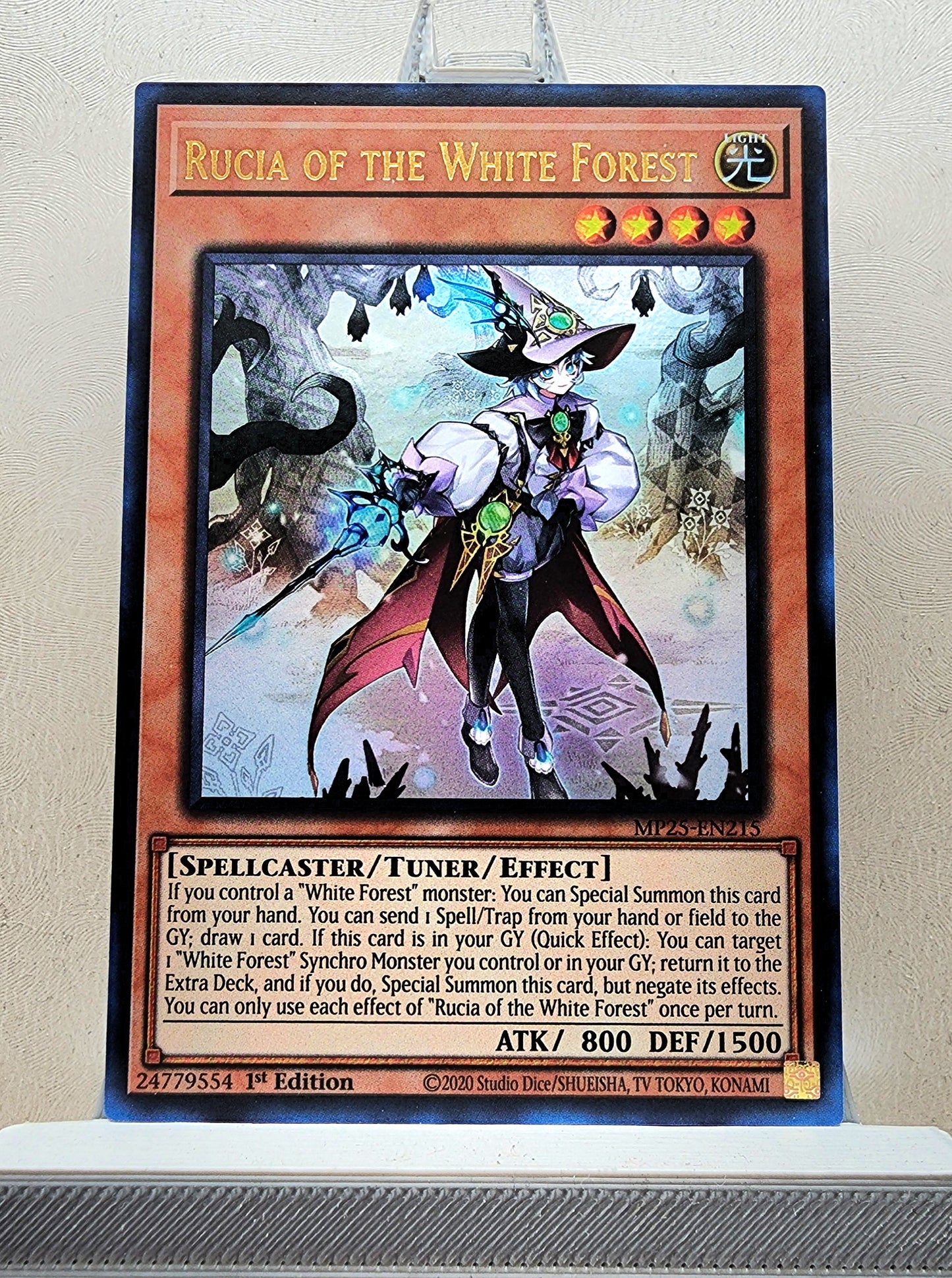 Yugioh! 1x Rucia of the White Forest (MP25 - Ultra Rare) 1st Edition