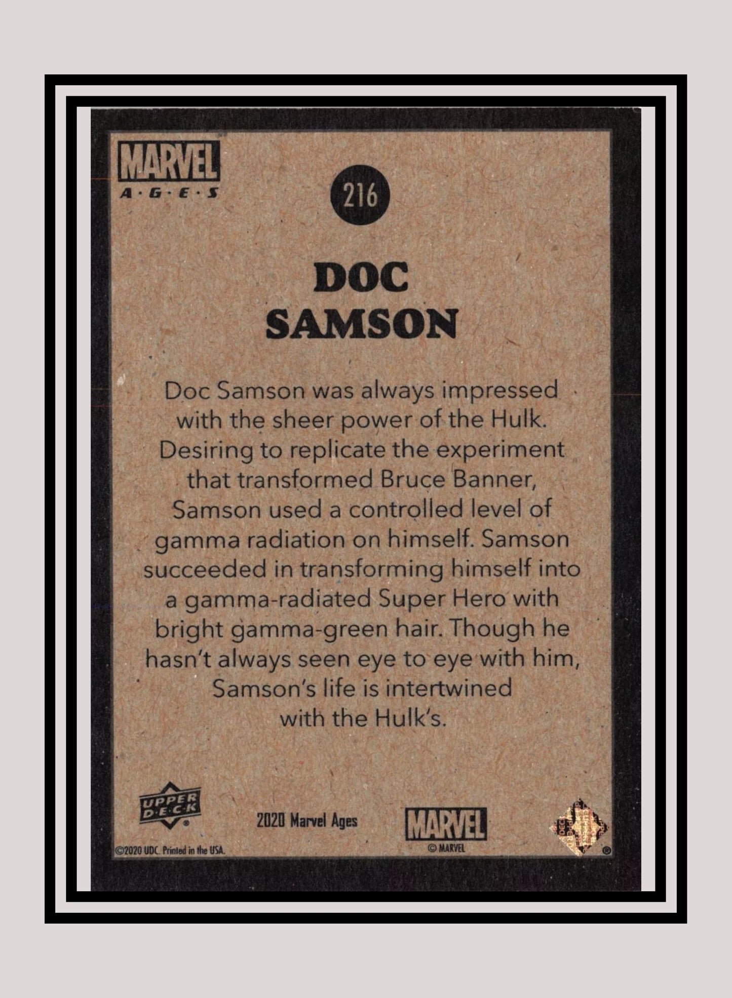 Marvel! 1x Doc Samson - Base (#216 - 2020 Upper Deck Marvel Ages)