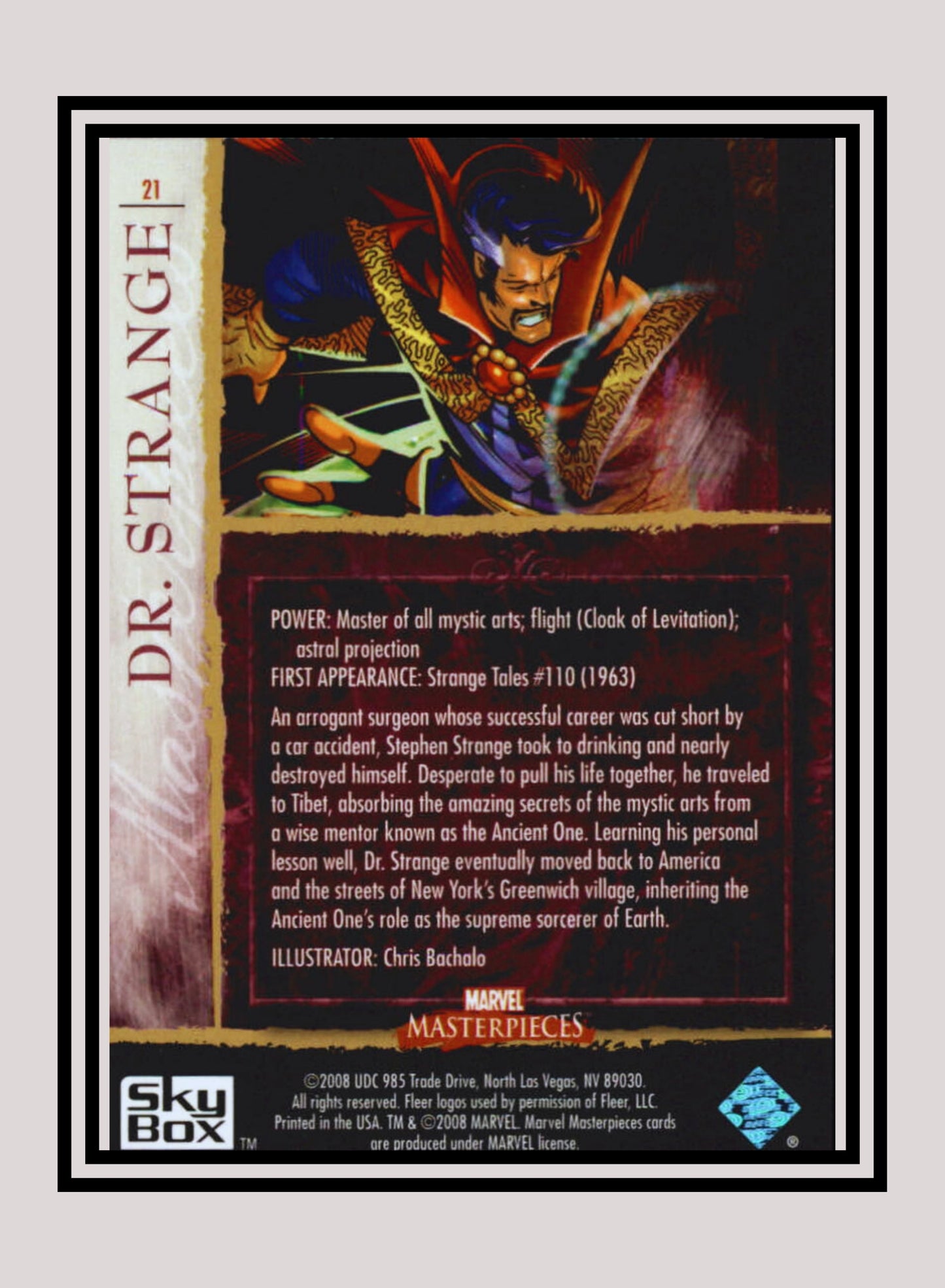 Marvel! 1x Dr. Strange - Base (#21 - 2008 Upper Deck Marvel Masterpieces Series 2)