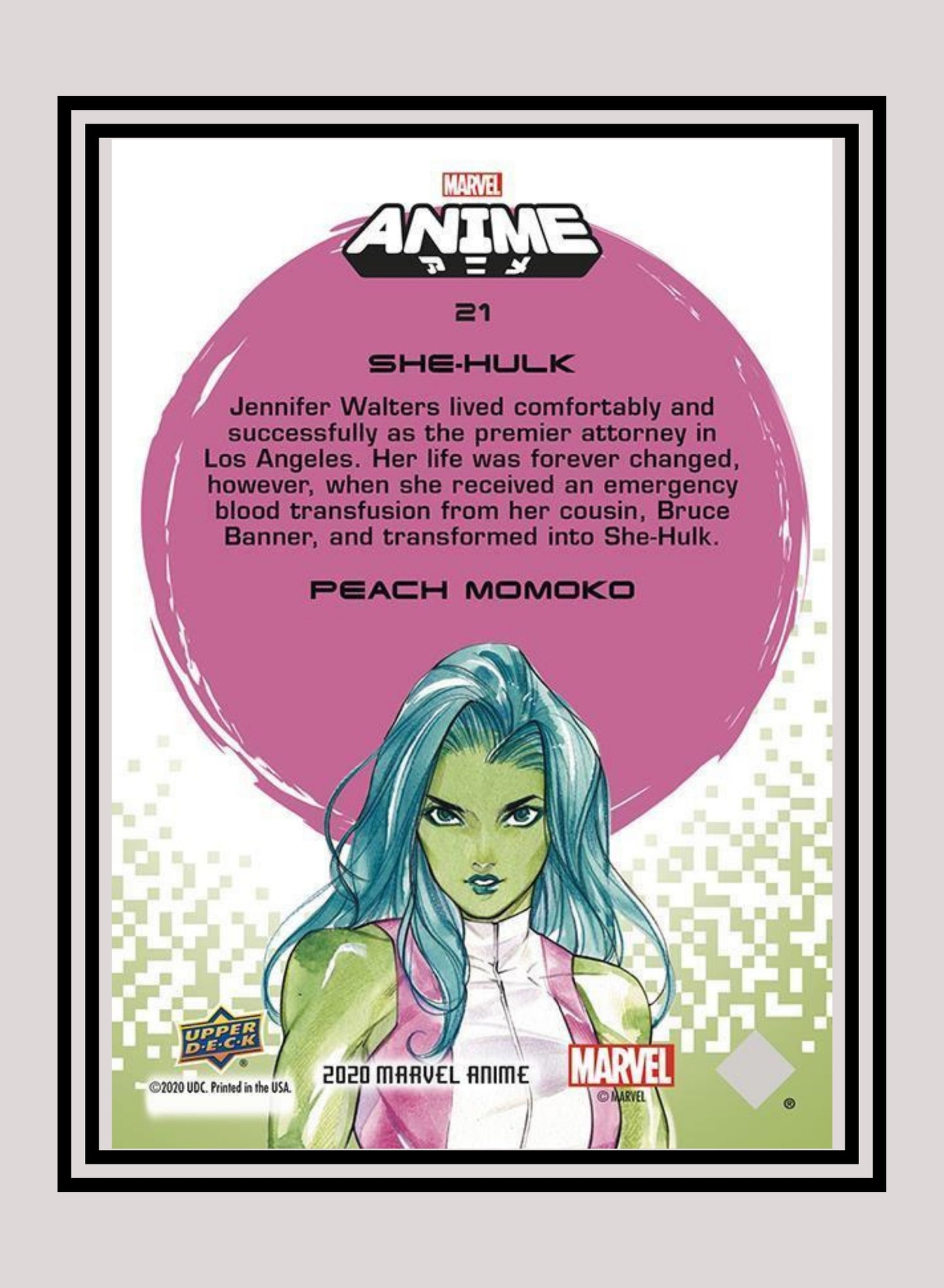 Marvel! 1x She Hulk - Base (#21 - 2020 Upper Deck Marvel Anime)