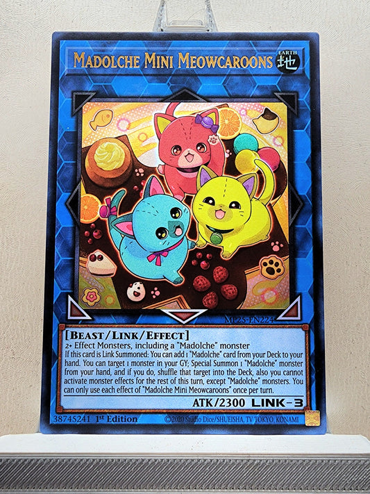 Yugioh! 1x Madolche Mini Meowcaroons (MP25 - Ultra Rare) 1st Edition