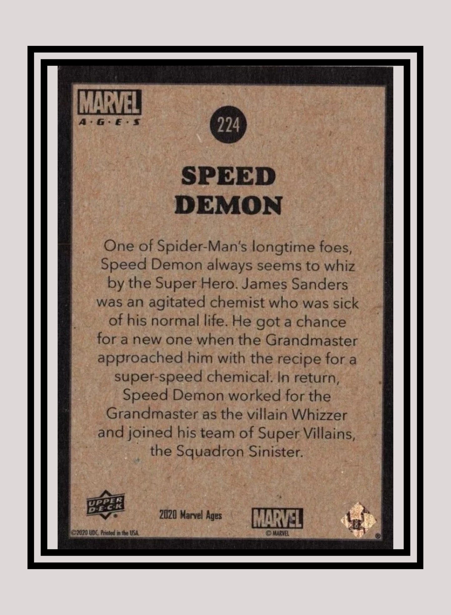 Marvel! 1x Speed Demon - Base (#224 - 2020 Upper Deck Marvel Ages)