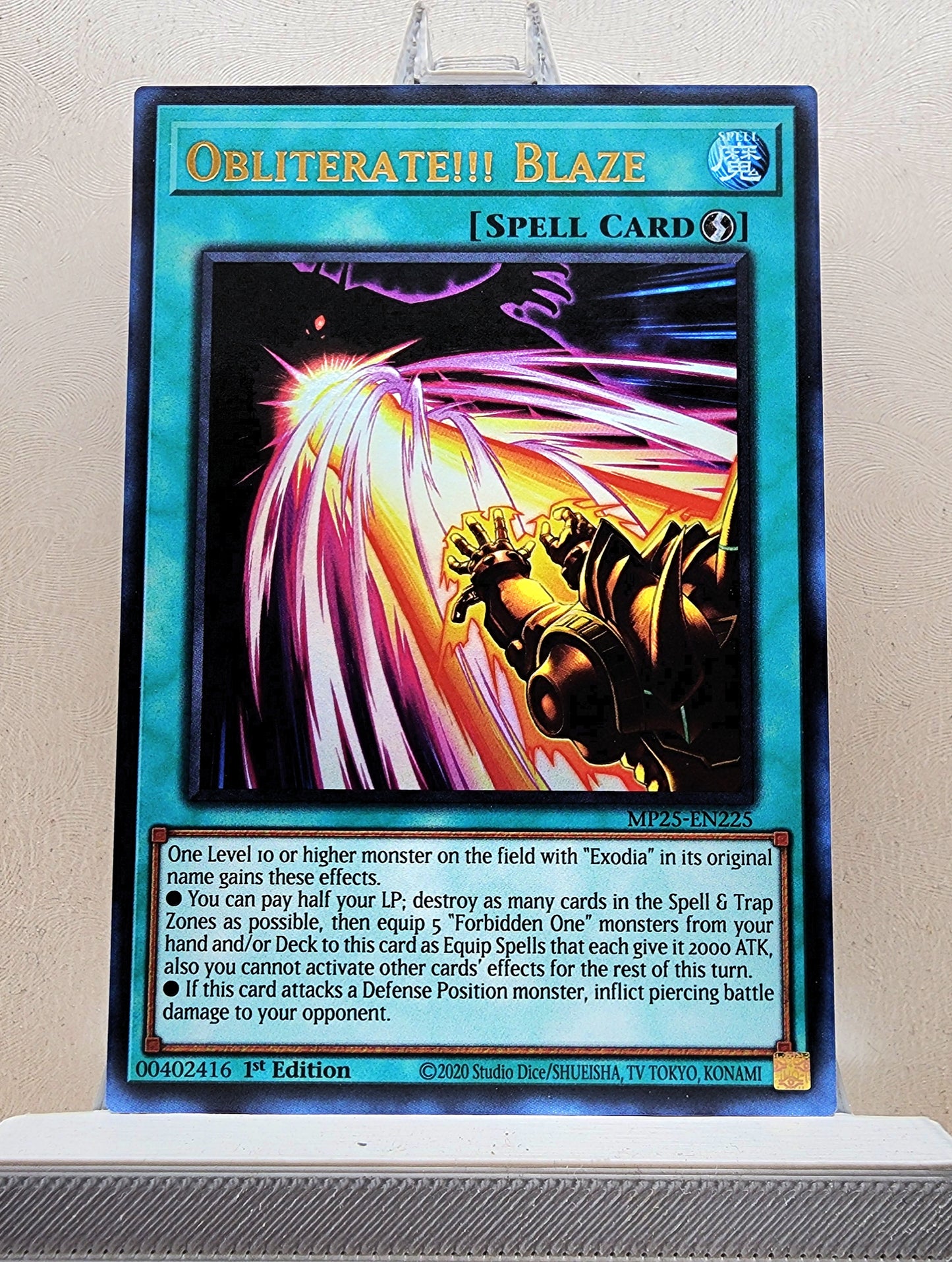 Yugioh! 1x Obliterate!!! Blaze (MP25 - Ultra Rare) 1st Edition