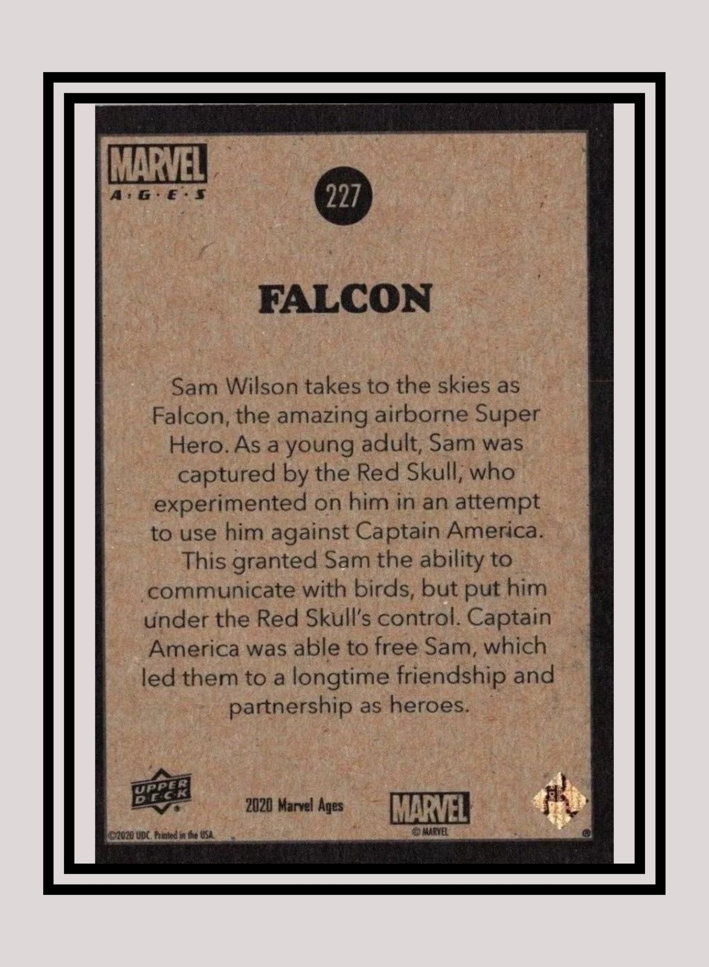 Marvel! 1x Falcon - Base (#227 - 2020 Upper Deck Marvel Ages)