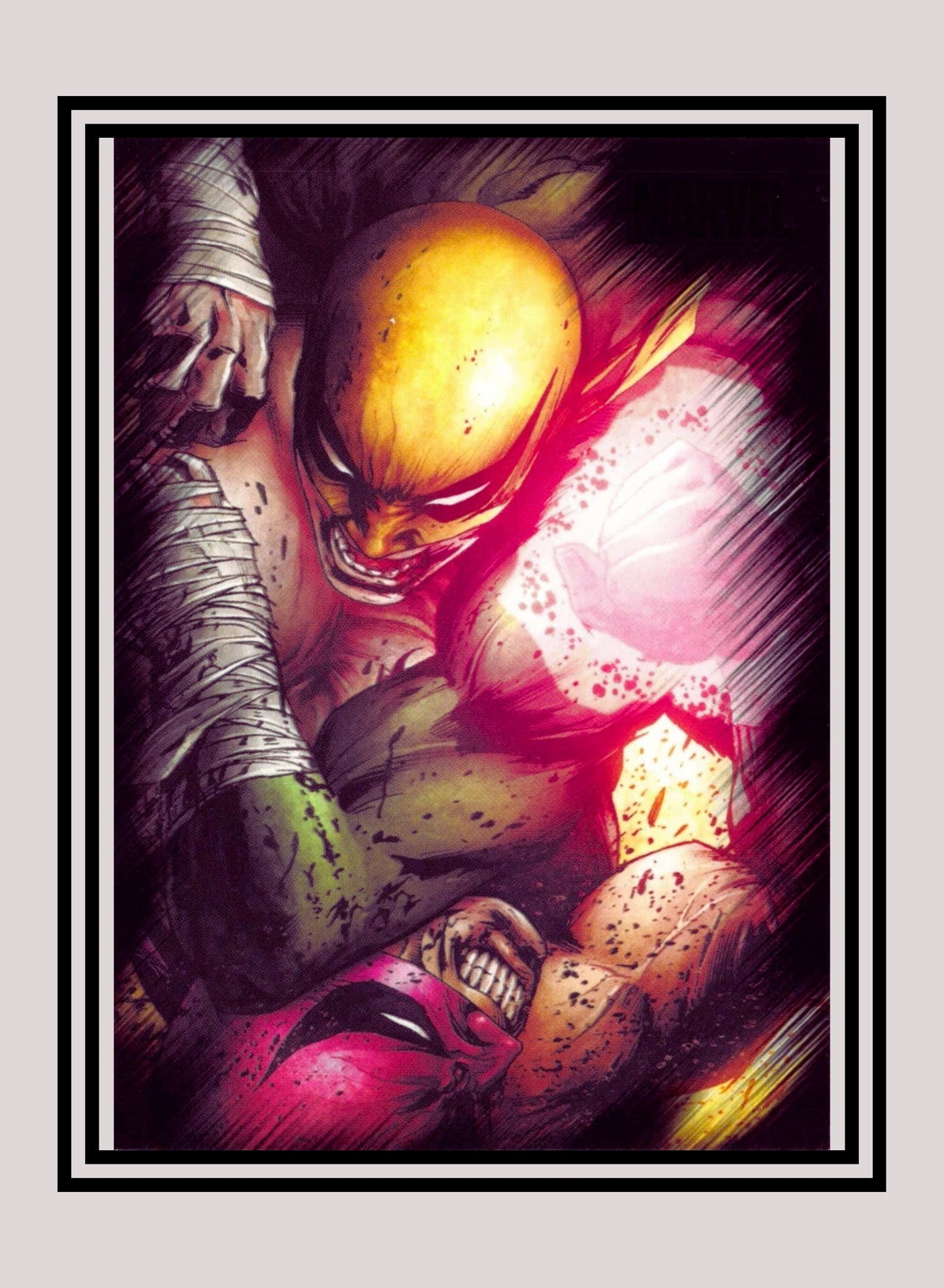 Marvel! 1x Iron Fist vs. Quan Yaozu - Base (#22 - 2010 Rittenhouse Marvel Heroes & Villains)