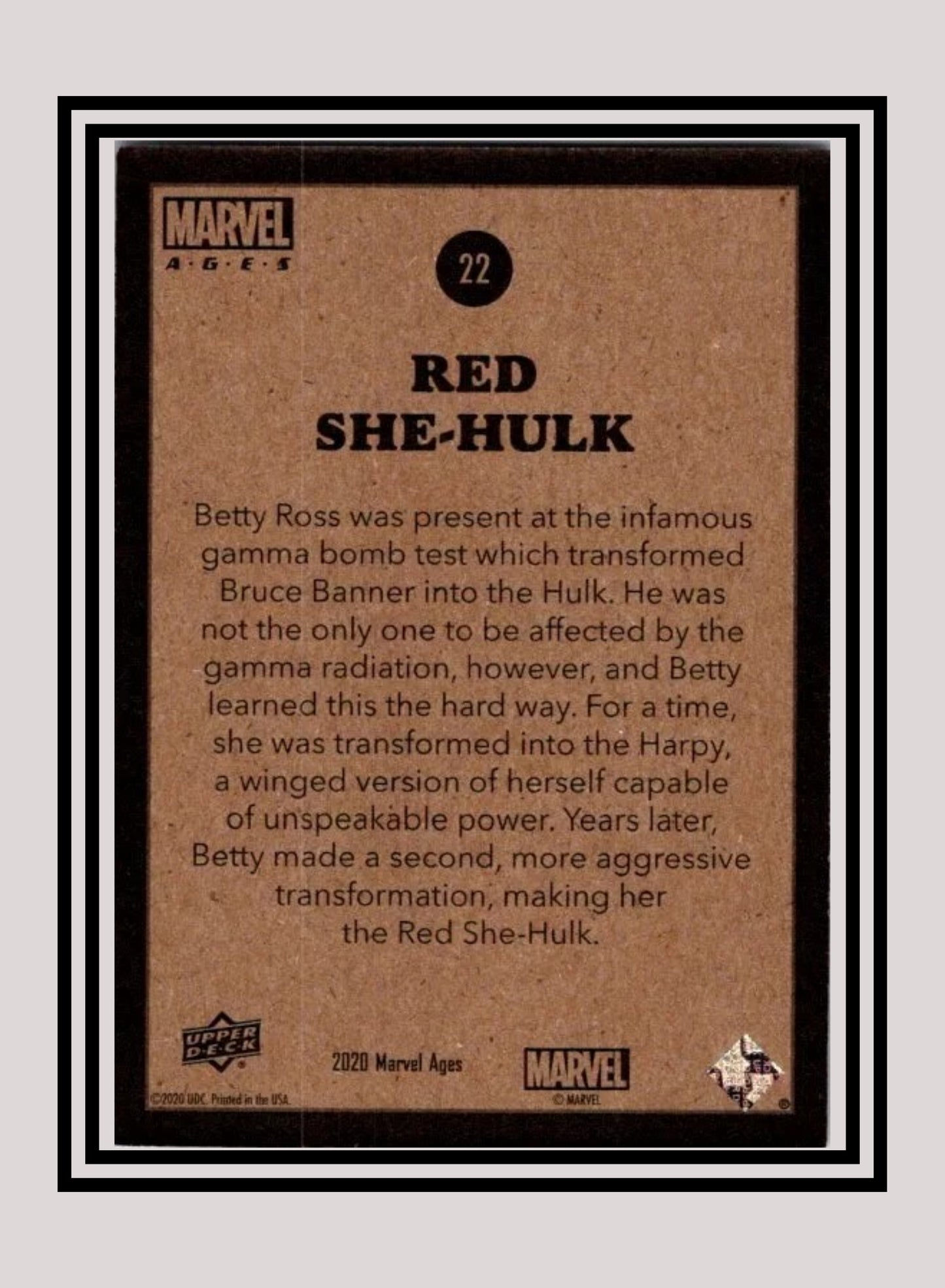 Marvel! 1x Red She-Hulk - Base (#022 - 2020 Upper Deck Marvel Ages)