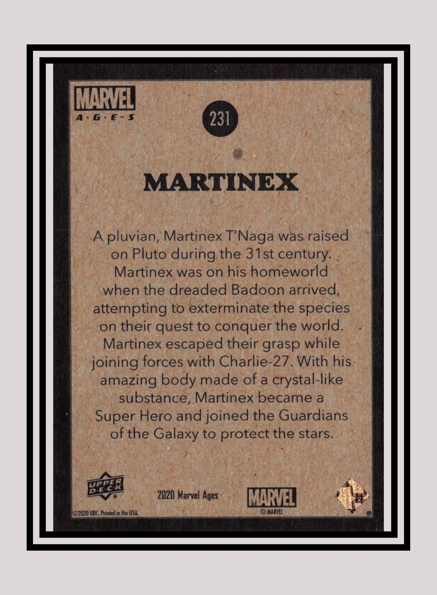 Marvel! 1x Martinex - Base (#231 - 2020 Upper Deck Marvel Ages)