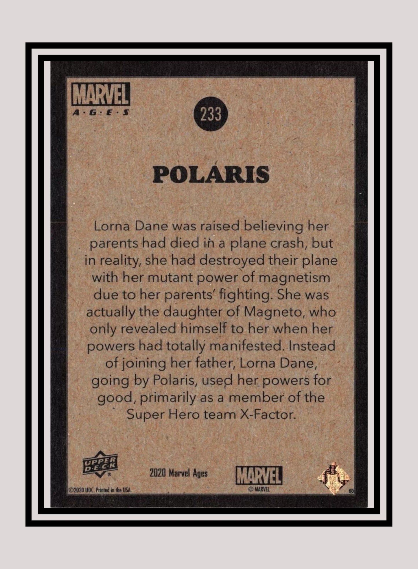 Marvel! 1x Polaris - Base (#233 - 2020 Upper Deck Marvel Ages)