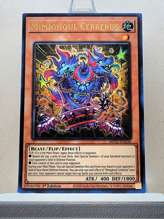 Yugioh! 1x Mimighoul Cerberus (MP25 - Ultra Rare) 1st Edition