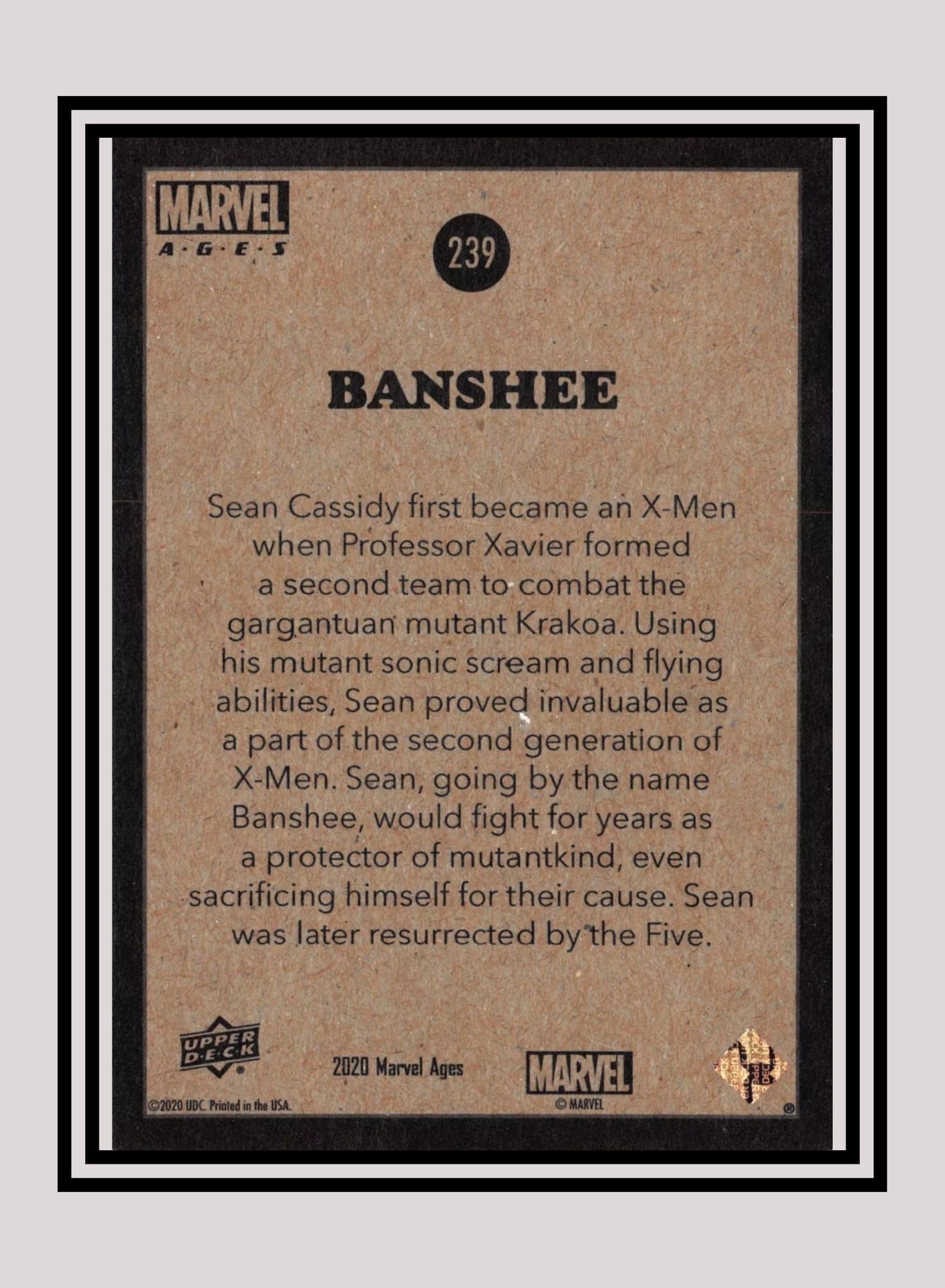 Marvel! 1x Banshee - Base (#239 - 2020 Upper Deck Marvel Ages)