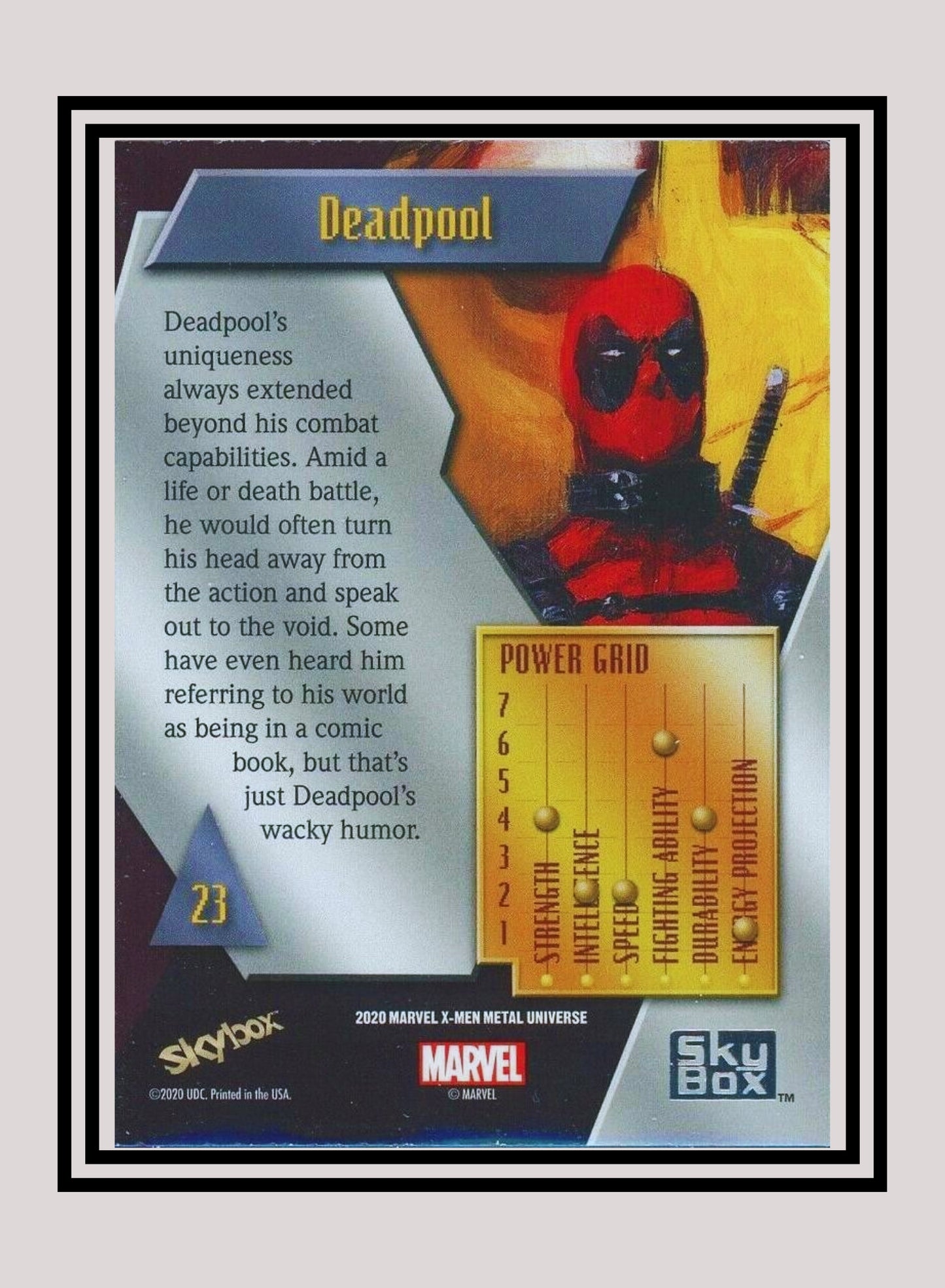 Marvel! 1x Deadpool - Base Low Series (#023 - 2021 Upper Deck X-Men Metal Universe)