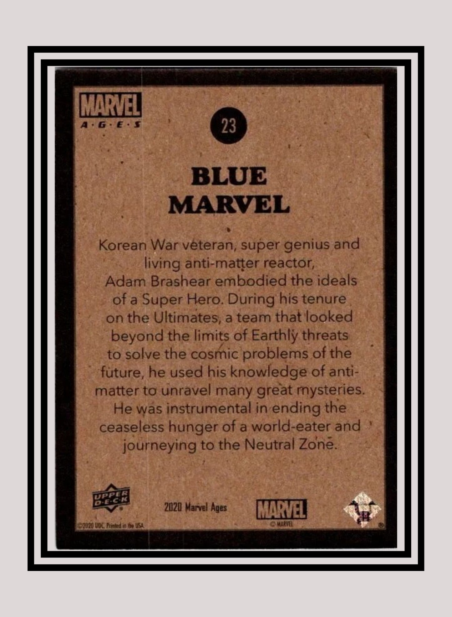 Marvel! 1x Blue Marvel - Base (#023 - 2020 Upper Deck Marvel Ages)