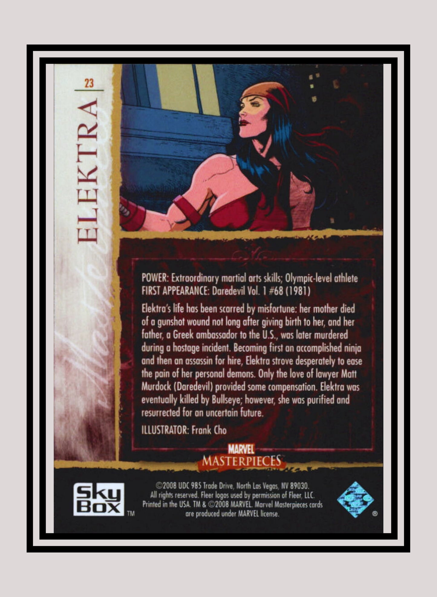 Marvel! 1x Elektra - Base (#23 - 2008 Upper Deck Marvel Masterpieces Series 2)