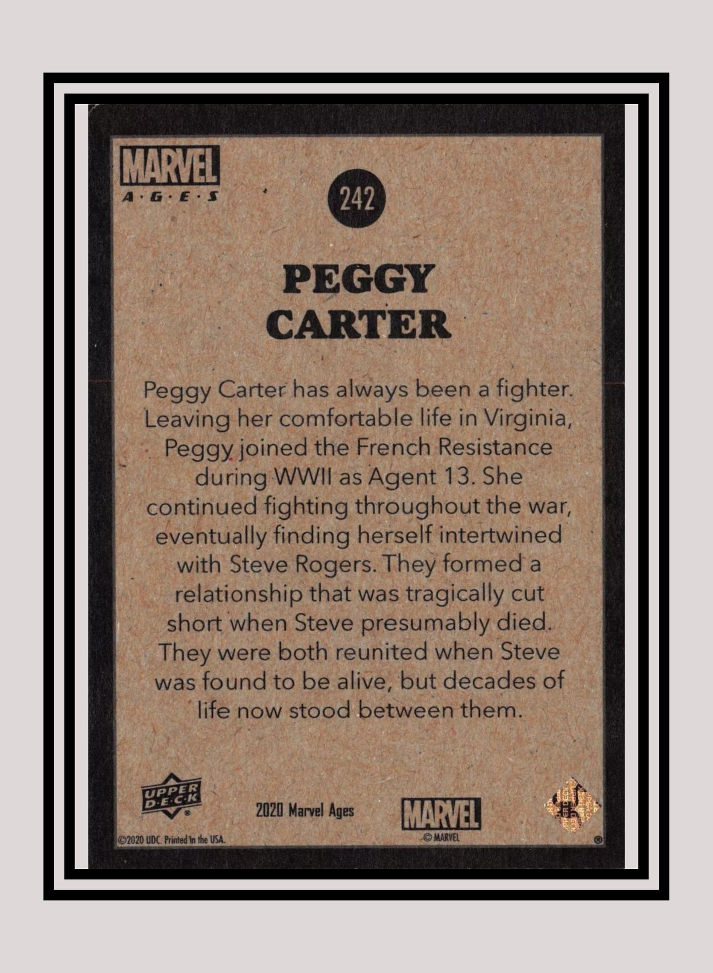 Marvel! 1x Peggy Carter - Base (#242 - 2020 Upper Deck Marvel Ages)
