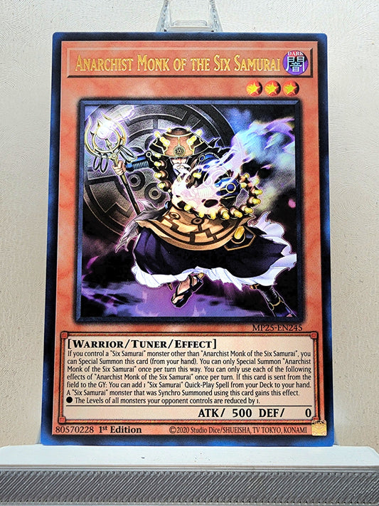 Yugioh! 1x Anarchist Monk of the Six Samurai (MP25 - Ultra Rare) 1st Edition